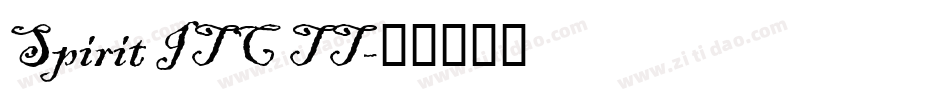 Spirit ITC TT字体转换